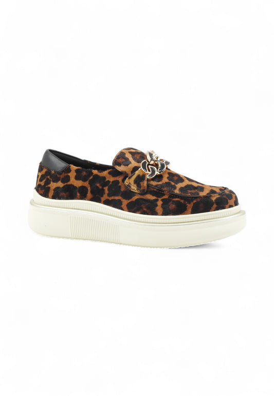 CAFE NOIR Mocassini Donna Nero Animalier C1DS1011-AI26-S006
