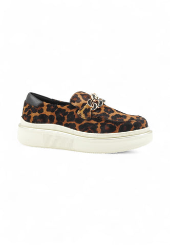 CAFE NOIR Mocassini Donna Nero Animalier C1DS1011-AI26-S006