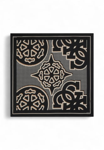 GUESS Foulard Donna Nero Beige AW5342POL03-AI26-BLA