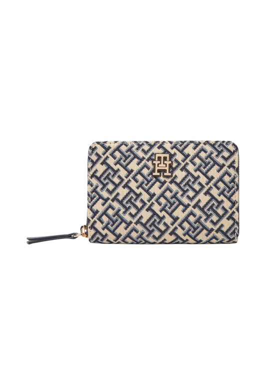 TOMMY HILFIGER Portafogli Donna Beige Blu Nero AW0AW17479-AI26-DW6