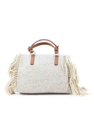 CAFE NOIR Borsa A Mano Donna Beige Marrone Frange C3NO0924-AI26-M008
