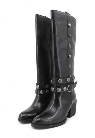 CAFE NOIR Stivali Tacco Donna Nero Borchie C1MA1002-AI26-N001