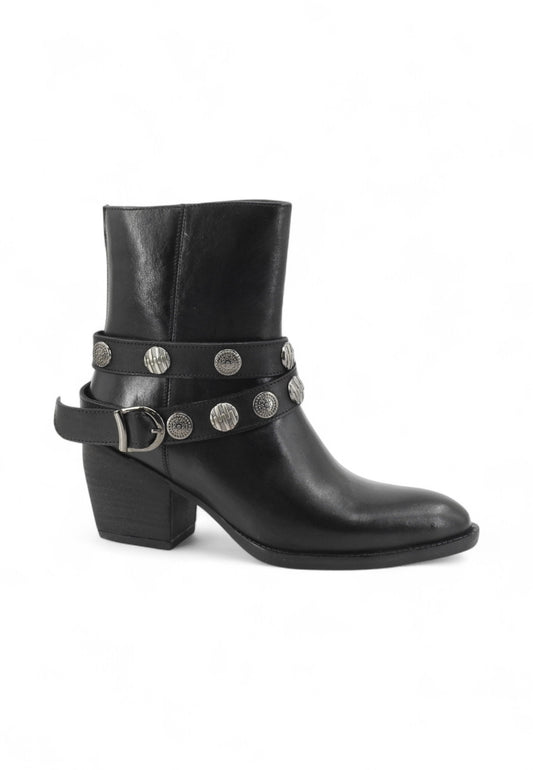 CAFE NOIR Stivaletti Tacco Donna Nero Borchie C1MA1003-AI26-N001