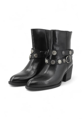 CAFE NOIR Stivaletti Tacco Donna Nero Borchie C1MA1003-AI26-N001