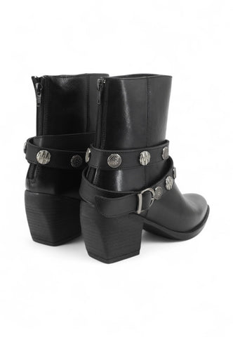 CAFE NOIR Stivaletti Tacco Donna Nero Borchie C1MA1003-AI26-N001