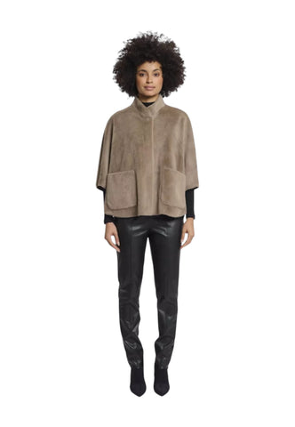 RINO&PELLE Giacca Poncho Donna Beige Dewi.7002511-AI26-Toffee
