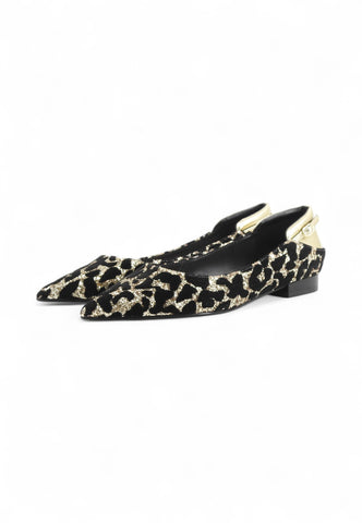 LIU JO Ballerine Donna Animalier Nero Oro Glitter SF5035TX497S3832-AI26