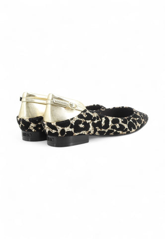 LIU JO Ballerine Donna Animalier Nero Oro Glitter SF5035TX497S3832-AI26
