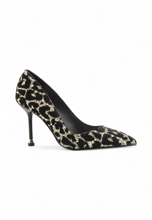 LIU JO Décolleté Donna Animalier Nero Oro Glitter SF5051TX132S3832-AI26