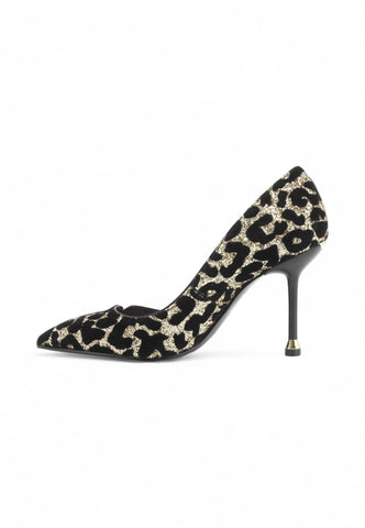 LIU JO Décolleté Donna Animalier Nero Oro Glitter SF5051TX132S3832-AI26