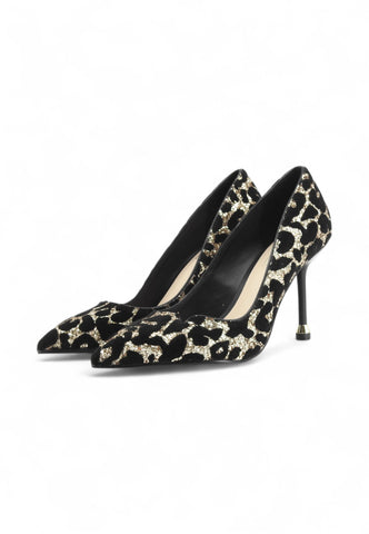 LIU JO Décolleté Donna Animalier Nero Oro Glitter SF5051TX132S3832-AI26
