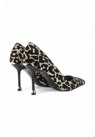 LIU JO Décolleté Donna Animalier Nero Oro Glitter SF5051TX132S3832-AI26