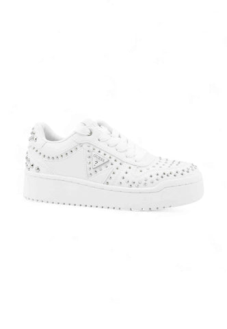 GUESS Sneakers Donna Bianco Borchie FLFMGNELE12-AI26-WHITE