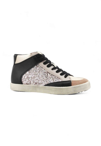 GEOX Sneakers Donna Nero Rosa Glitter D466HH054EW-AI26-C9B5X