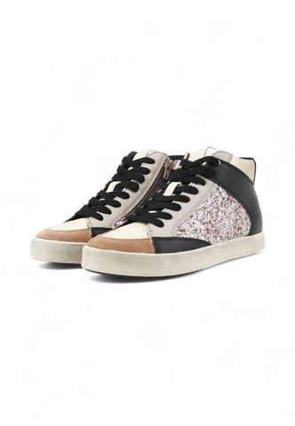 GEOX Sneakers Donna Nero Rosa Glitter D466HH054EW-AI26-C9B5X