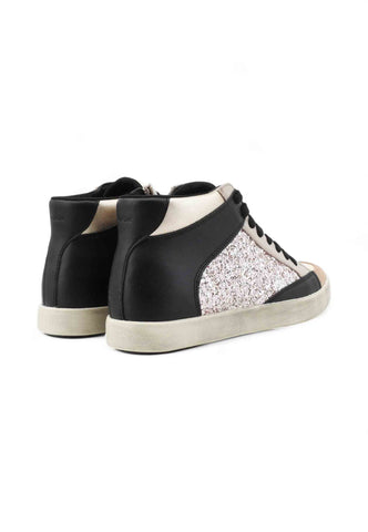 GEOX Sneakers Donna Nero Rosa Glitter D466HH054EW-AI26-C9B5X