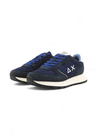 SUN68 Sneakers Donna Blu Bianco Glitter Z45204-AI26-07