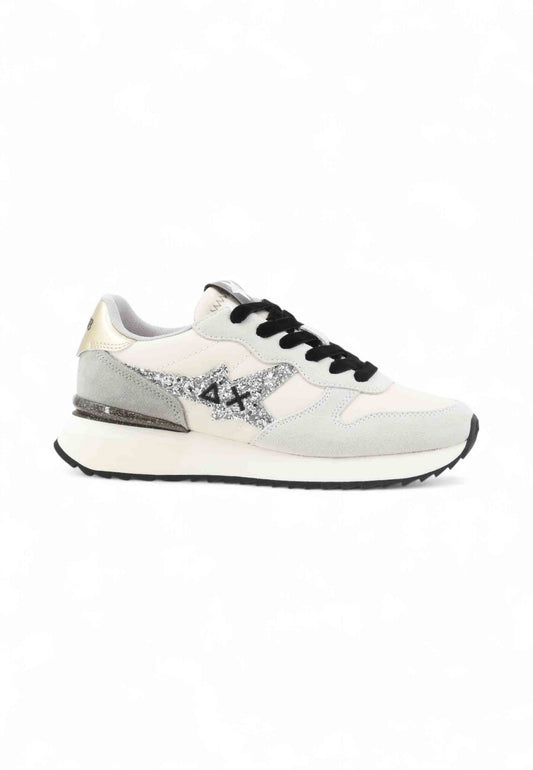 SUN68 Sneakers Donna Bianco Grigio Glitter Z45217-AI26-31
