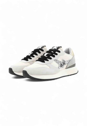SUN68 Sneakers Donna Bianco Grigio Glitter Z45217-AI26-31
