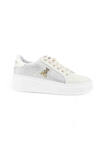 PATRIZIA PEPE Sneakers Donna Bianco Beige Strass PJ904.02-AI26