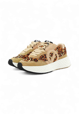 NO NAME Sneakers Donna Animalier Beige Nero NNVEPL04KC-AI26
