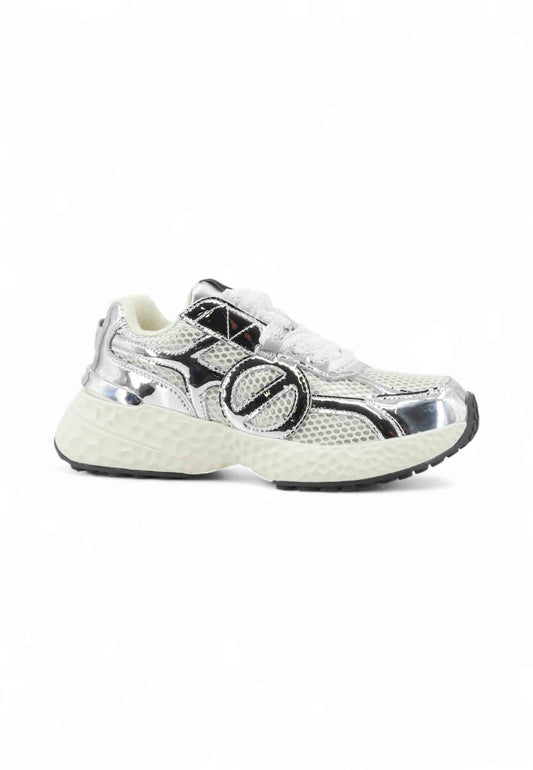 NO NAME Sneakers Donna Argento Bianco SNCRDD04AL-AI26