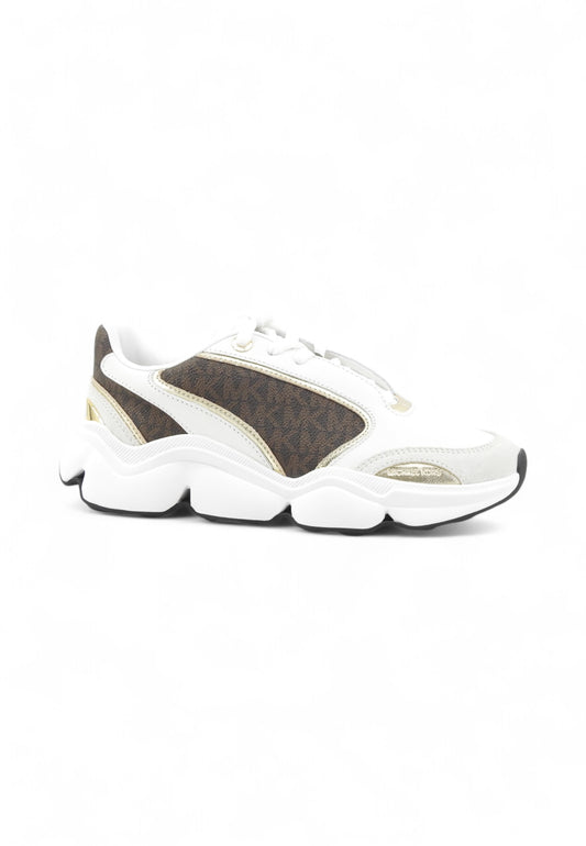 MICHAEL KORS Sneakers Donna Bianco Marrone Oro 43F5RNFS2S-AI26-200