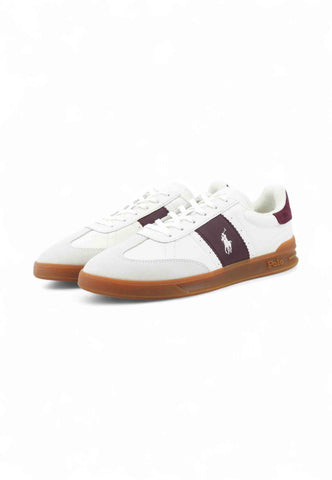 POLO RALPH LAUREN Sneakers Uomo Bianco Bordeaux 809973706003-AI26