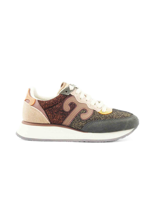 WUSHU Sneakers Donna Rosa Grigio Glitter 100025-000016-AI26