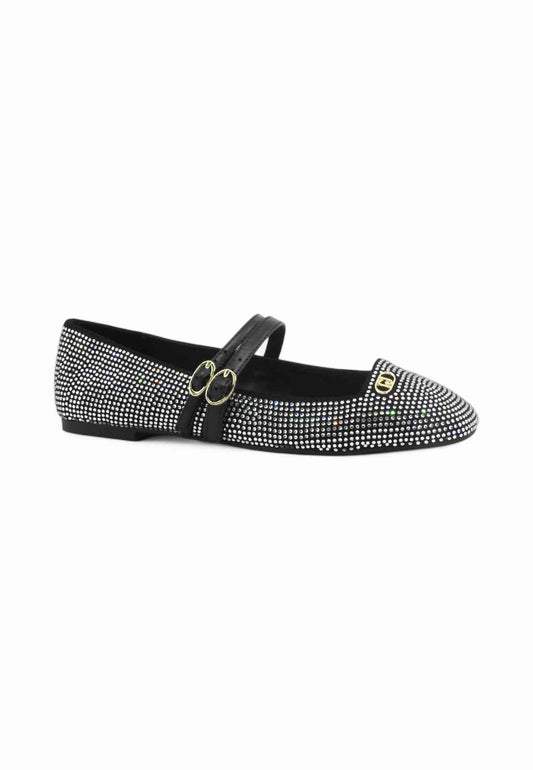 LIU JO Ballerine Donna Nero Argento Strass SF5113TX36422222-AI26
