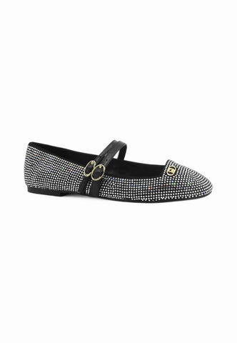 LIU JO Ballerine Donna Nero Argento Strass SF5113TX36422222-AI26