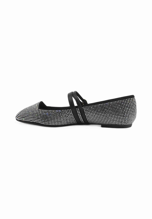 LIU JO Ballerine Donna Nero Argento Strass SF5113TX36422222-AI26