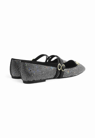 LIU JO Ballerine Donna Nero Argento Strass SF5113TX36422222-AI26
