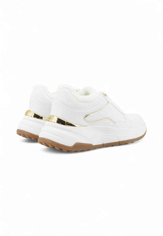 GUESS Sneakers Donna Bianco Oro FLFRREELE12-AI26-WHIPL