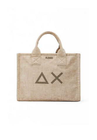 SUN68 Borsa A Mano Donna Beige Oro Glitter X45203-AI26-16