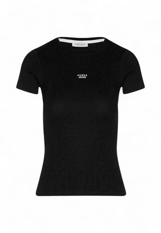 GUESS T-Shirt Donna Nero Bianco W5BP45KA0H1-AI26-JBLK