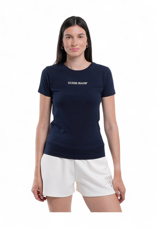 GUESS T-Shirt Donna Blu Bianco W4YI01J1314-AI26-A71W