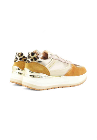JANET Sneakers Donna Beige Rosa Oro J-411-AI26-K7