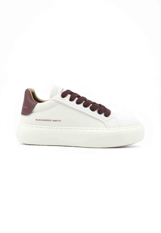 ALEXANDER SMITH Sneakers Donna Bianco Bordeaux ASBCSOW-3561-WDX-AI26