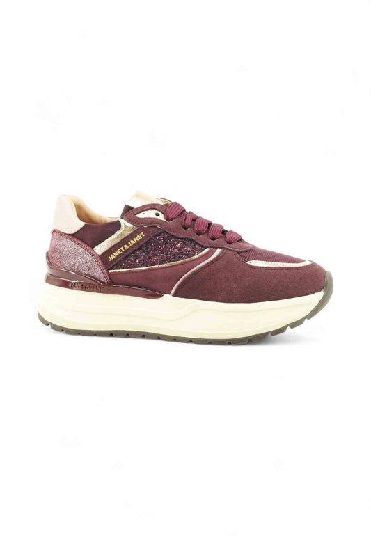 JANET Sneakers Donna Bordeaux Rosa J-410-AI26-K6