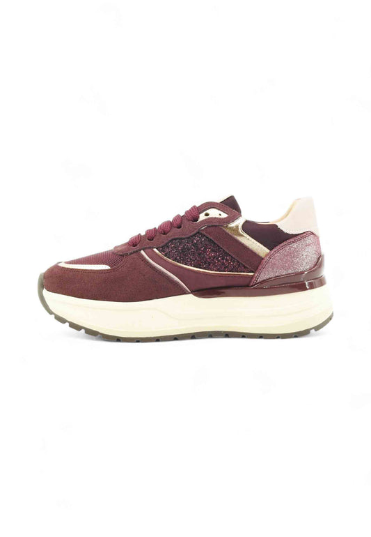 JANET Sneakers Donna Bordeaux Rosa J-410-AI26-K6