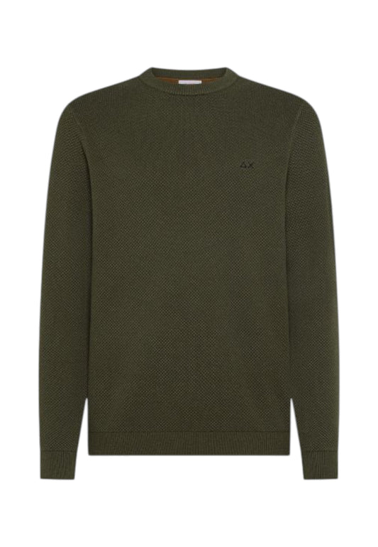 SUN68 Maglione Uomo Verde K45126-AI26-74