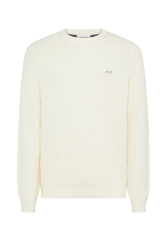 SUN68 Maglione Uomo Bianco K45126-AI26-31