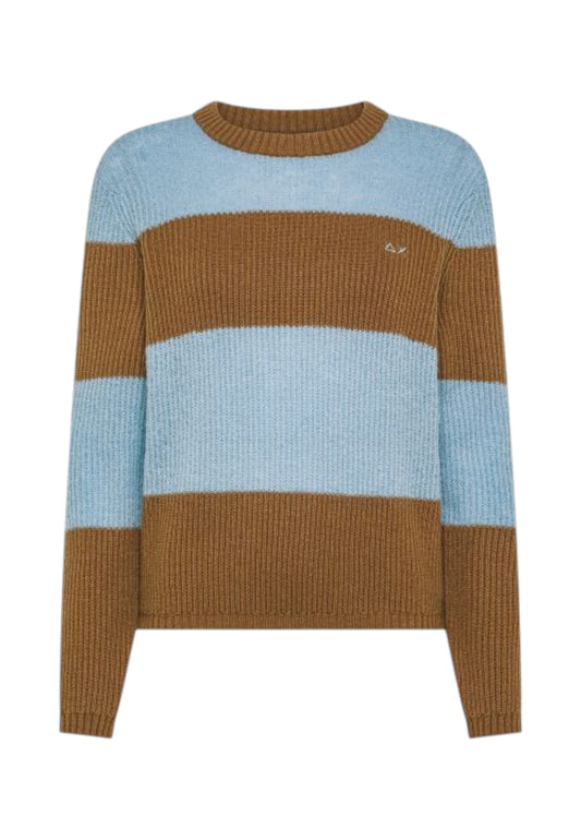 SUN68 Maglione Donna Marrone Azzurro K45262-AI26-2517