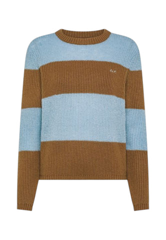 SUN68 Maglione Donna Marrone Azzurro K45262-AI26-2517