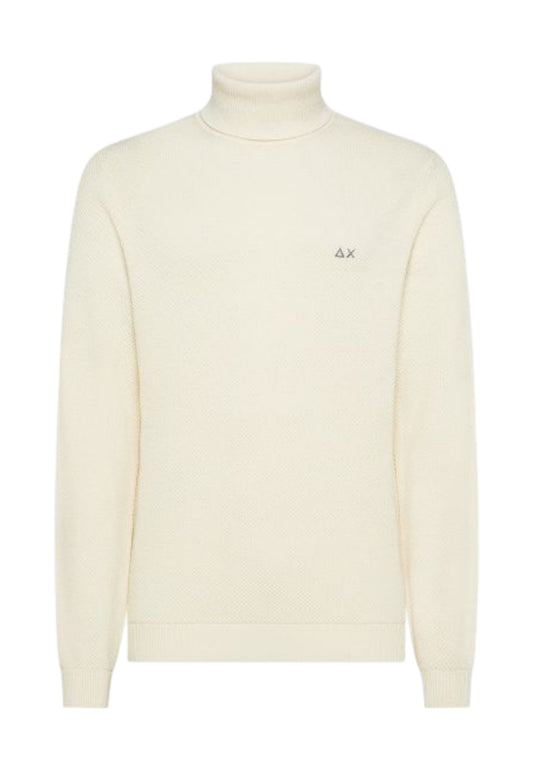 SUN68 Maglione Dolcevita Uomo Bianco K45127-AI26-31