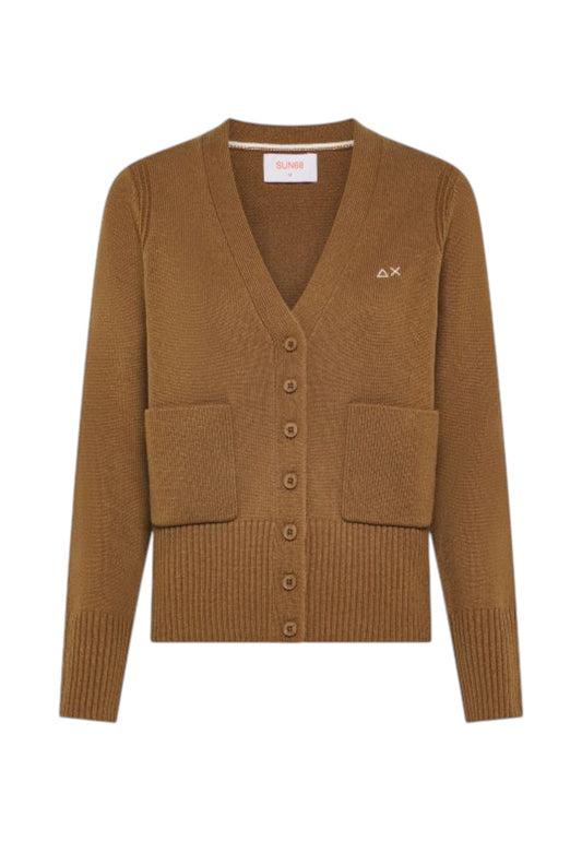 SUN68 Maglione Cardigan Donna Marrone K45211-AI26-17