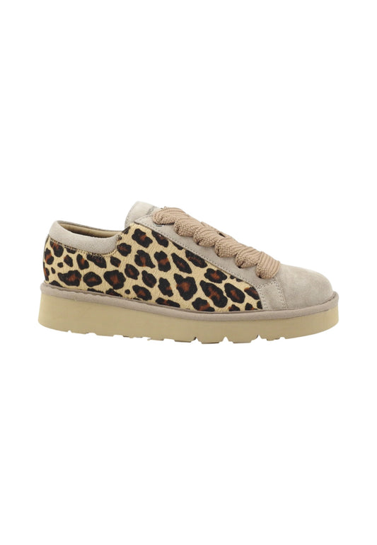PAN CHIC Sneakers Donna Beige Animalier P007W003-0181Y005-AI26