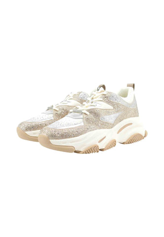STEVE MADDEN Sneakers Donna Beige Bianco Strass SMPPRIVY-SG3-AI26