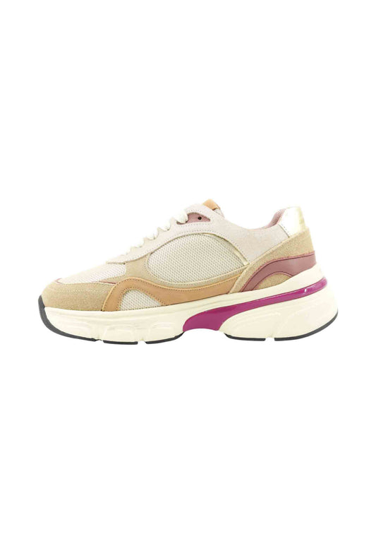 JANET Sneakers Donna Beige Viola J-441-AI26-K6